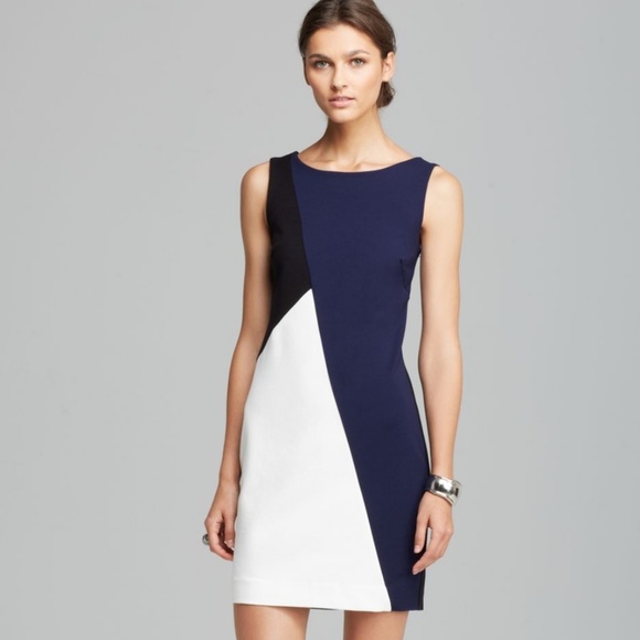 Three Dots Womens Three-Quarter Sleeve Marled Shift Dress